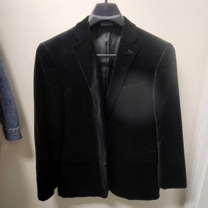 Men's Jet Black Velvet / Velour Sport Jacket - J Ferrar